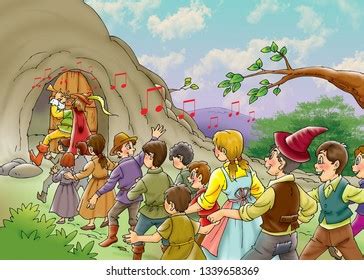 Pied Piper Hamelin Stock Illustration 1339658369 | Shutterstock