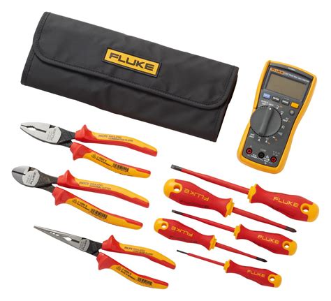 IB117K Fluke, 117 Electrician’s Multimeter and Insulated Hand Tools ...