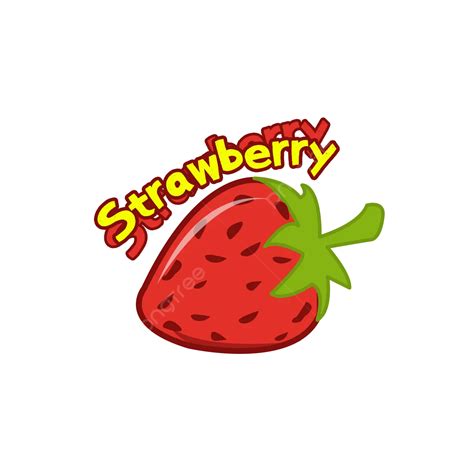 Strawberry Logo Design, Strawberry Logo, Cute Strawberry Logo PNG Transparent Clipart Image and ...