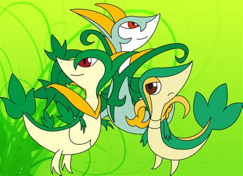 .:Snivy, Servine, Serperior:. by SweetCinnamonBean on DeviantArt