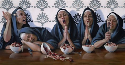 Controversial Paintings By Christina Ramos Show Nuns As Sinners | Bored Panda