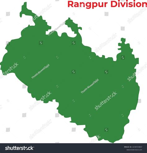 Rangpur Division Vector Map Illustration Bangladesh Stock Vector ...