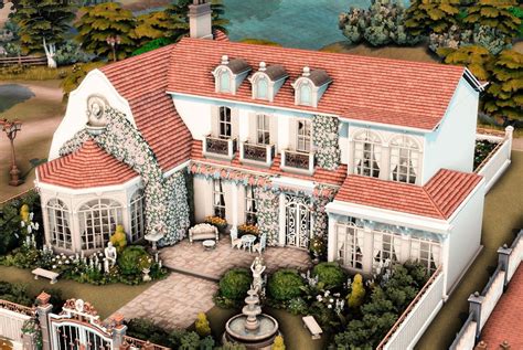 Luxurious manor| The Sims 4 | Sims house, Sims house design, Sims