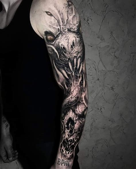 Pin by Diego Massili on Tattoos | Black and grey tattoos sleeve, Dark ...