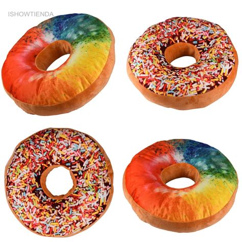 ISHOWTIENDA New Style 38*38*7.5cm Doughnut Shaped Ring Plush Soft ...