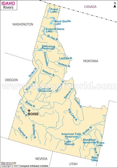 Idaho River Map