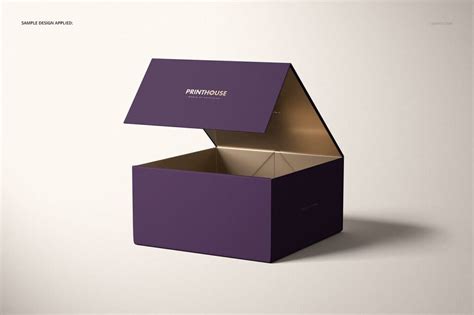 Free Luxury Magnetic Gift Box Mockup Set PSD Template