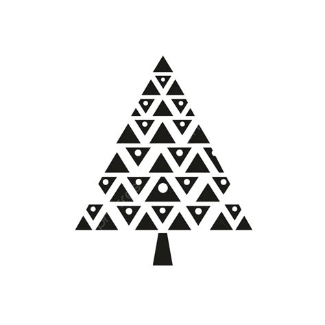 Geometric Christmas Tree Sketch Silhouette Minimalism Simple Vector Scandinavian, Christmas Tree ...
