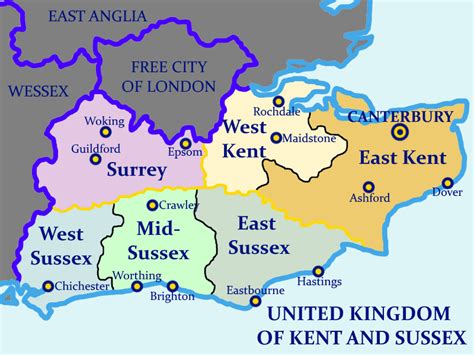 The United Kingdom of Kent and Sussex : r/imaginarymaps