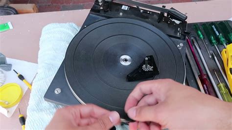 Dual 1210 turntable record player repair - YouTube