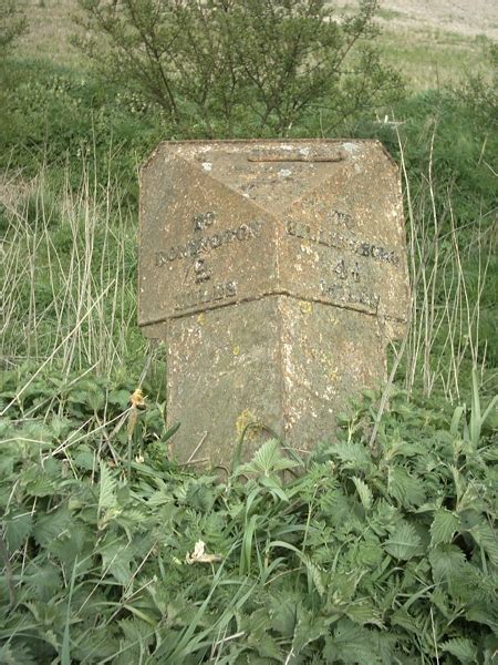 Old Milestone, on the A52, Bridge End... © Milestone Society cc-by-sa/2 ...