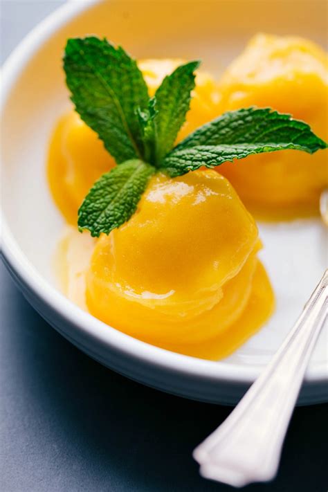 Mango Sorbet (Creamy, NOT Icy!) - Chelsea's Messy Apron