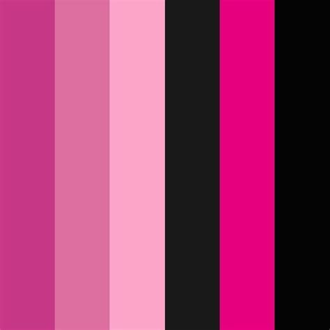 Pink And Black Color Palette | Black color palette, Color palette pink ...