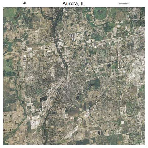 Aerial Photography Map of Aurora, IL Illinois