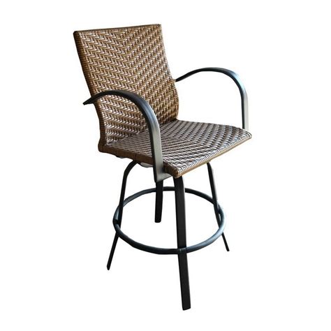 Bar Height Patio Chairs : Wrought Iron Black Swivel Patio Bar Chairs (2 ...