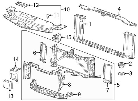 Cadillac Escalade Radiator Support Panel (Front, Upper, Lower). CADILLAC ESCALADE. ESCALADE ...