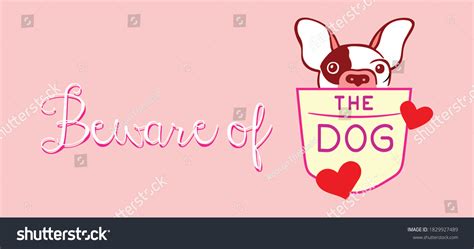 Vector Illustration Dog Pocket Beware Dog Stock Vector (Royalty Free) 1829927489 | Shutterstock