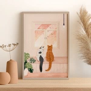 Cat Art - Etsy