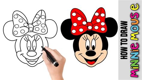 How To Draw Minnie Mouse ★ Disney ★ Cute Easy Drawing Tutorial For ...