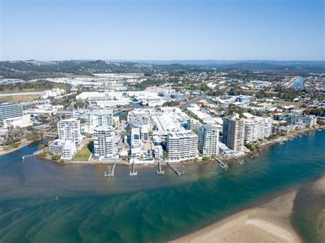 Maroochydore Aerial City Beach Front Stock Image - Image of aerial ...