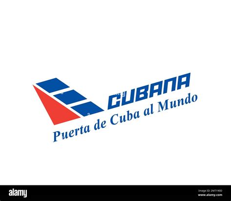 Cubana de Aviacion, rotated logo, white background Stock Photo - Alamy