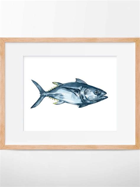 Tuna Fish Print Tuna Art Tuna Watercolor Fish Art by HippieHoppy | Fish ...