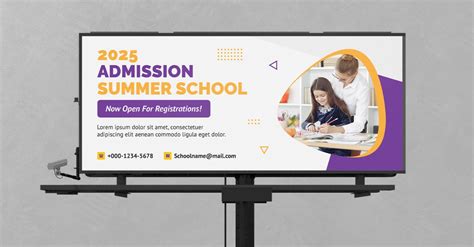 Minimalist School Billboard Design PSD Templates