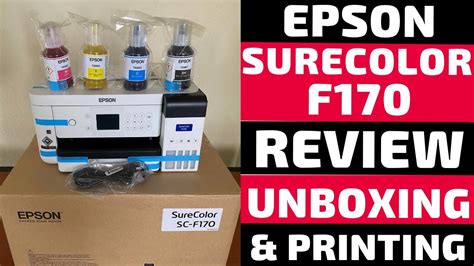 Epson Surecolor 170 Review | Unboxing, Setting up & Printing - YouTube