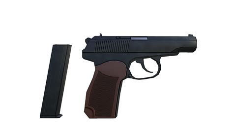 Low poly makarov pistol | Pistol, Poly, Low poly