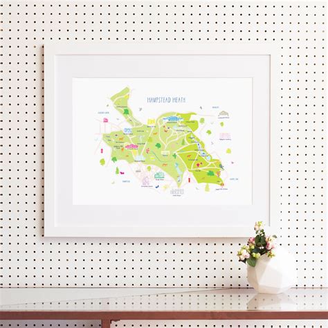 Map of Hampstead Heath Art Print - Etsy