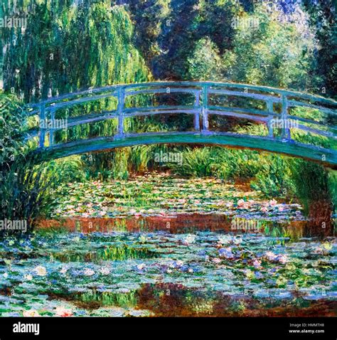 Claude Monet. "Los japoneses Water-Lily pasarela y la piscina, Giverny ...