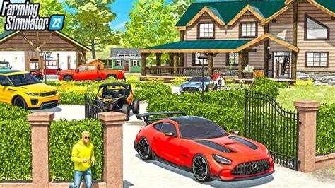 MILLIONAIRE MANSION (PRIVATE GATE) LUXURY CARS | FARMING SIMULATOR 22 ...