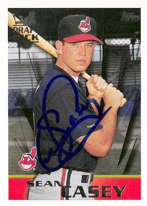 Sean Casey autographed Baseball Card (Cleveland Indians) 1996 Topps #25