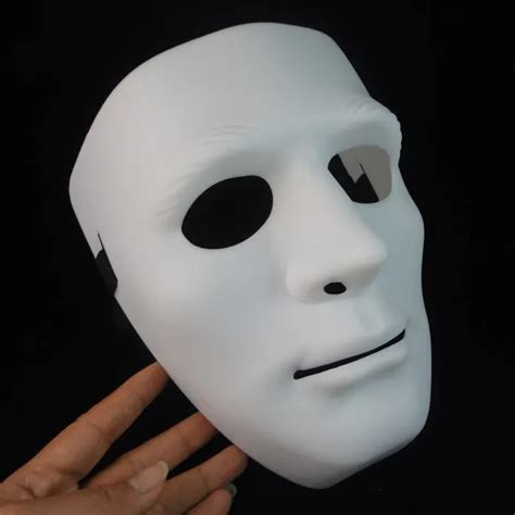 POP HIPHOP White plastic mask Jabbawockeez mask White men's and women's ...