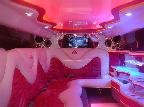 Give a big thumbs up to this beautiful pink limousine interior... Fancy ...