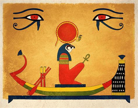 Ancient Egyptian Art Print Sun God Ra Wall Decor - Etsy