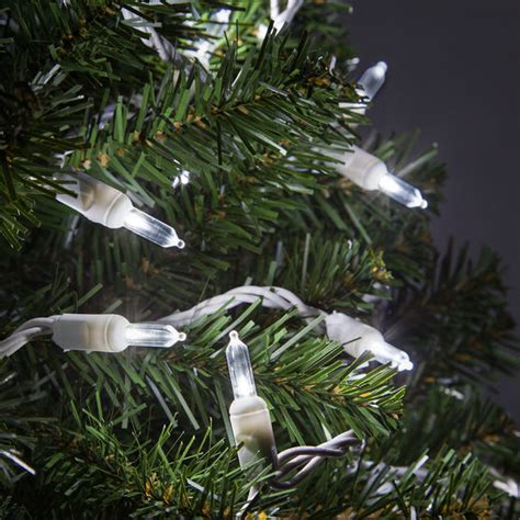 T5 Cool White LED Christmas Tree Lights on White Wire - Wintergreen ...