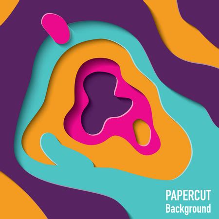 Best Paper cut out background with 3d effect, heart shape in vibrant ...