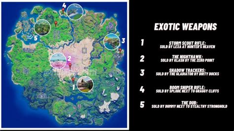 All Fortnite Exotic Weapons: How and where to find Exotic Weapons In Fortnite Locations ...