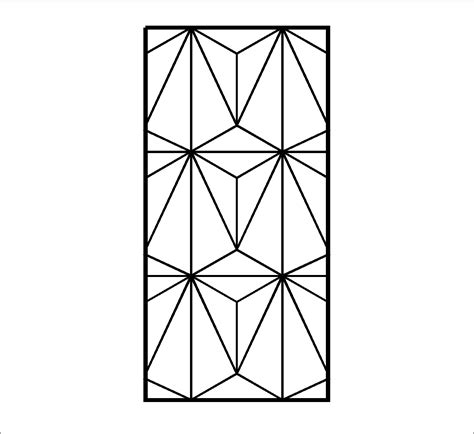 Art Deco stained glass DWG CAD Block Free Download
