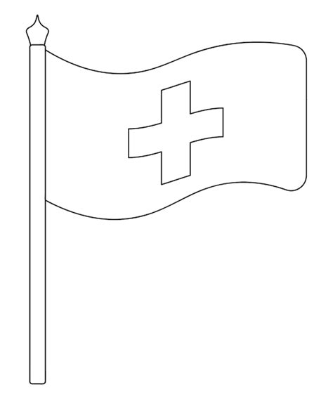 Premium Vector | Flag of switzerland sketch the fabric is decorated ...