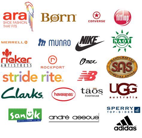 All shoe brands Logos