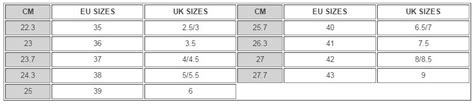 Ecco size guide