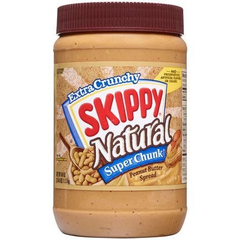 Skippy Natural Chunky Peanut Butter – 40oz – BrickSeek