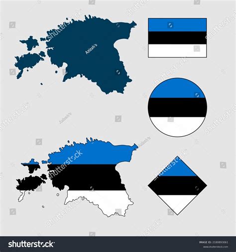 Vector Estonia Country Outline Silhouette Flag Stock Vector (Royalty Free) 2180893061 | Shutterstock