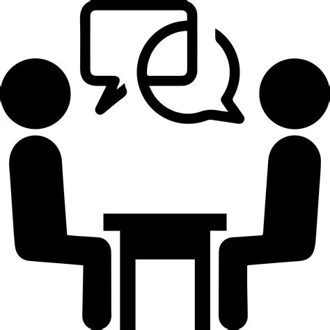 Download Interview Vector Interviewer - Face To Face Meeting Icon - Full Size PNG Image - PNGkit