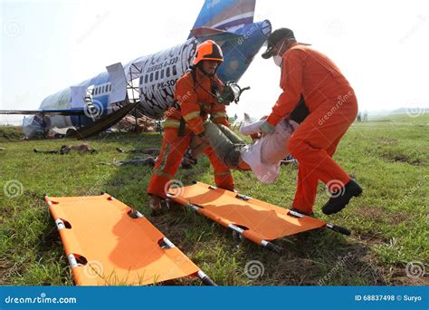 Plane Crash Simulation Editorial Photo | CartoonDealer.com #68837059