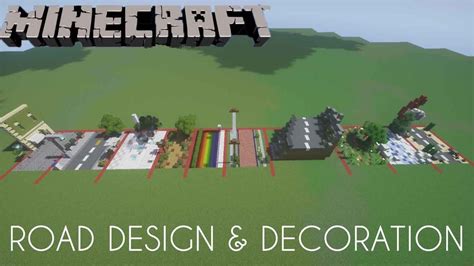 Minecraft: 10 Different Road Designs & Lots of Decorations! - YouTube