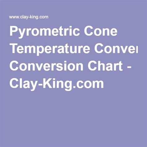 Pyrometric Cone Temperature Conversion Chart | Temperature conversion chart, Temperature chart ...