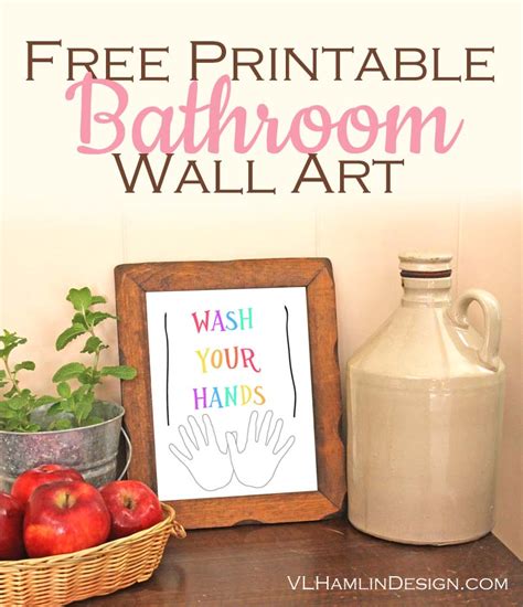 Free Printable Bathroom Wall Art - Food Life Design